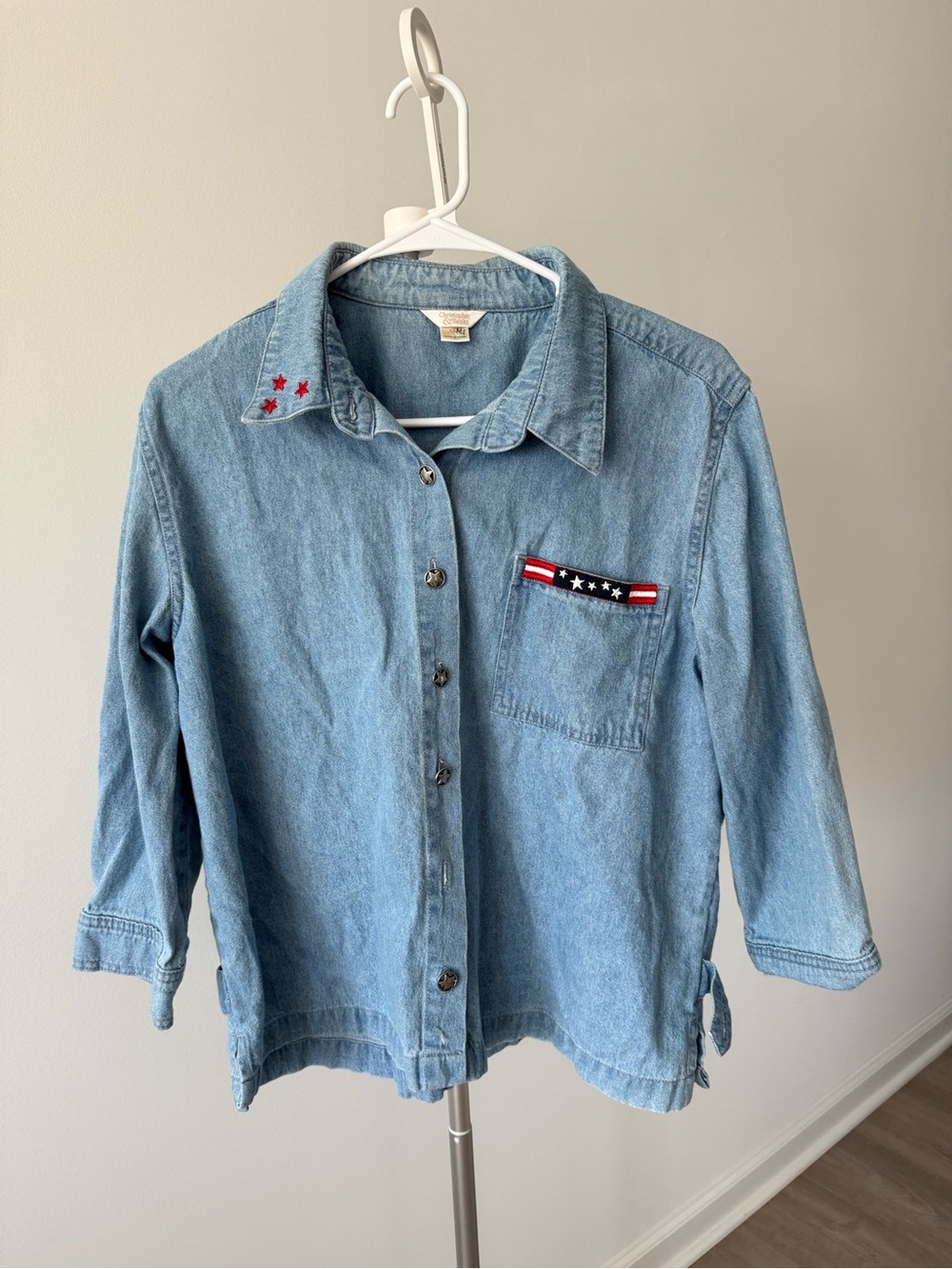 Vintage Lightweight Chambray Americana Button Up Shirt